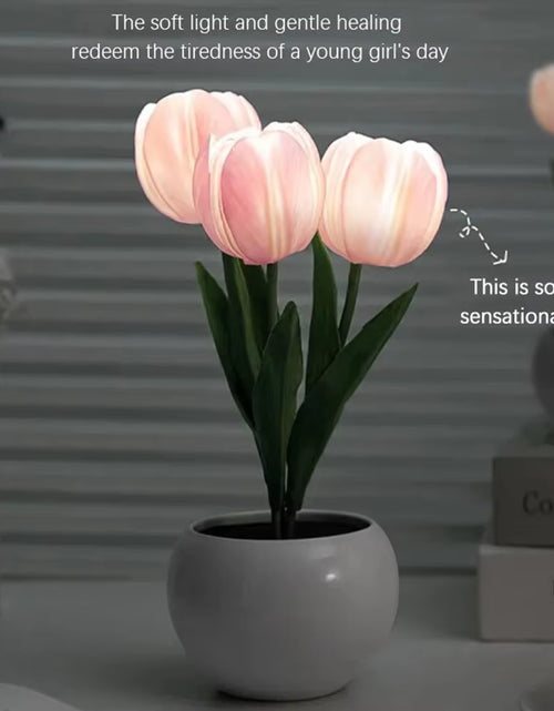 Load image into Gallery viewer, LED Tulip Lamp Night Simulation Flower Atmosphere Desk Light Room Table Decoration Lamp Gift for Girl Friend
