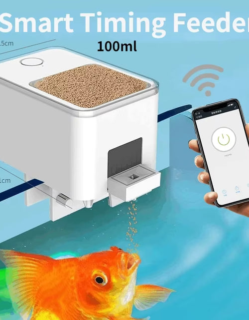 Load image into Gallery viewer, Automatic Aquarium Fish Tank Feeder Timing/Wifi Wireless Smart Phone App Intelligent Speaker Voice Remote Control Fish Feeding
