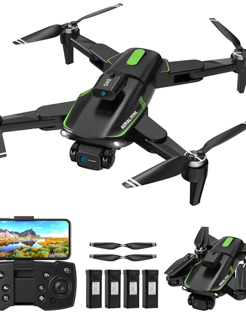 Load image into Gallery viewer, Drone with Camera 4K for Adults, Dual HD Cameras 90°Adjustable Lens, Brushless Motor, Optical Flow Positioning, Headless Mode, 12.6*11*2.8In
