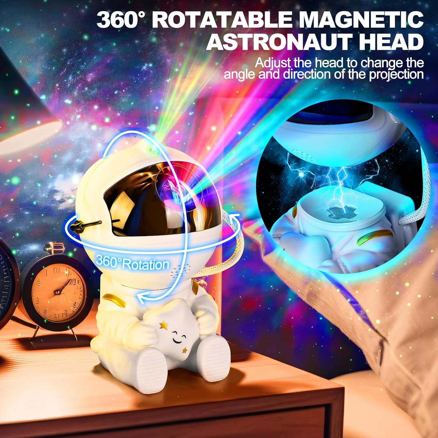 Astronaut Starry Sky Projector Adult Night Light Star Projector LED Astronaut Lamp Galaxy Projector for Bedroom Playroom