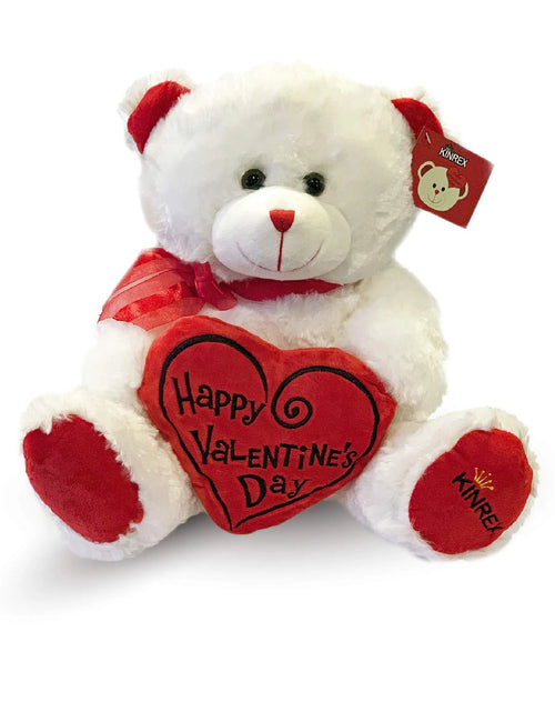 Load image into Gallery viewer, Soft Stuffed Teddy Bear - Happy Valentine&#39;S Day Bear for Girlfriend, Boyfriend, Wife, Husband - White with Red Message
